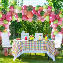 Party Decoration 117Pcs/set Hawaii Theme Balloons Set Tropical Balloon Arch Garland Kit Palm Leaves DIY Flamingo Pool Decor Props