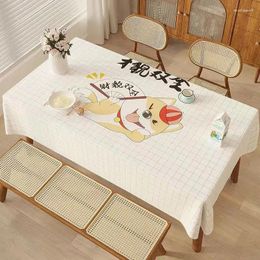 Table Cloth A58cute Animal Print Waterproof And Oil-proof Disposable Tablecloth Anti-scalding Square Coffee Mat Pick-up An