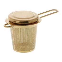 Tea Strainers Ups Reusable Mesh Infuser Stainless Steel Loose Leaf Teapot Spice Filter With Lid Cups Kitchen Accessories Drop Delive Dh3Eh