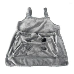 Cat Carriers Carrier Apron Pouch Warm Sleeping Chest Bag Coral Fleece Sling Adjustable Pocket Size Medium Dog