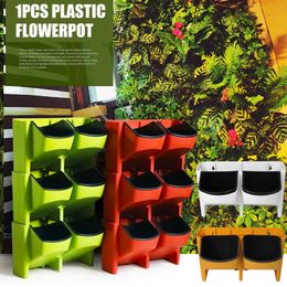 Plastic stackable vertical flower plant pot strawberry seed rack plant garden decoration from water basin 240424