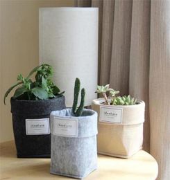 Pots Supplies Patio Lawn Garden Drop Delivery 2021 Felt Succulent Plant Nonwoven Fabric Cactus Grow Planters Pot Or Home Storage B5630041