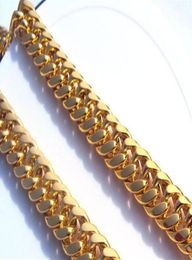 MENS SOLID GOLD THICK MIAMI CUBAN LINK NECKLACE CHAIN307x017427467