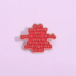 Brooches Lyrics Enamel Pins Music Lapel Badge Backpack Clothes Jewelry Accessories Pin For Wholesale