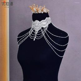 Headpieces Bridal Tassel Shoulder Chain Sexy Beaded Shawl Luxurious Personalised Necklace Accessories Elegant Temperament