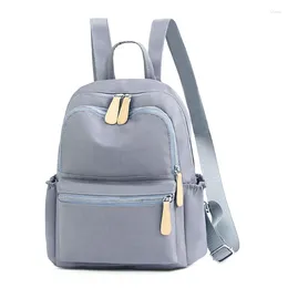 Backpack Oxford Cloth Female Versatile Large Capacity Student Schoolbag Canvas Travel Small Mini Women