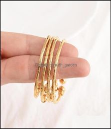 Bangle Bracelets Jewellery Baby Bangles Ethnic Gold Colour Dubai Kids Bracelet Luxury Anklet Child Birthday Gift Drop Delivery 2021 S7607748