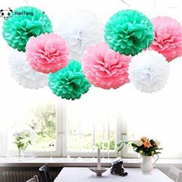 Decorative Flowers 15/20cm Wedding Decoration Paper Pompoms Pom Poms Balls Party Home Tissue Packaging For 5z
