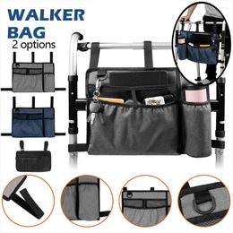 Storage Bags Walker Bag With Cup Holder Large Capacity Multiple Pockets Pouch Waterproof Folding Wheelchairs Organiser