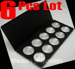 6 Pcs Lot NEW 10 Pcs Piece 35mm pans empty eyeshadow palette with pans Size NO Magnetic Ship7531641