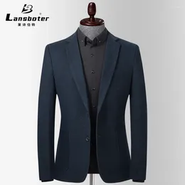 Men's Suits Men Suit Spring And Autumn Middle Young Casual Wool Jacket With Wrinkle Resistant Iron-free Fit Suitable For Business