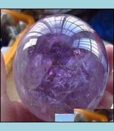 Arts And Crafts Arts Gifts Home Garden Natural Amethyst Quartz Stone Sphere Crystal Fluorite Ball Healing Gemstone 18Mm20Mm Gift 2604926