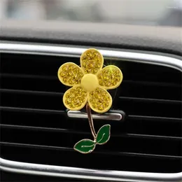 Crystal Flower Car Air Freshener Lovely Little Butterfly Ladies' Perfume Decoration Clip Refresher Fragrance