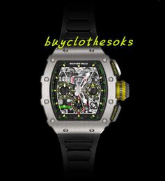 손목 시계 디자이너 럭셔리 시계 클래식 한정판 RM11-03 셀프 와인딩 플라이백 크로노 그래프 사파이어 미러 스포츠 워치