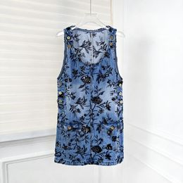 Runway Dress 2024 New Spring Summer O Neck Fashion Designer Dresses Same Style Dress m0510.