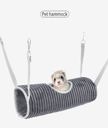Winter Warm Hamster Tunnel Hammock for Small Animals Sugar Glider Tube Swing Bed Nest Bed Rat Ferret Toy Cage Accessories4580520