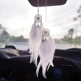 Decorative Figurines Multi-Style Mini Feather Dream Catcher Home Decor Car Pendant Interior Mirror Hanging Lucky Ornaments Festival Gifts