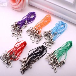 Keychains Keychain Rope 100pcs Mix Polyester Cord With Jump Ring Lobster Clasp Lanyard For Making DIY Craft Pendant Handmade