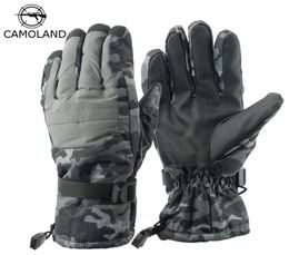 2019 New Winter hikingcamping ski Gloves thicken nonslip camo Men glove waterproof Tactical Use Thermal Mittens3703877