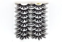 NEW 8 Pairs 25mm 3d Mink Lashes Bulk Faux Dramatic Volume lashes Wispy Natural Mink Lashes Pack long Wholes False Eyelashes 017456791