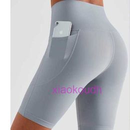 Lu Woman Biker Hoty Hot Hecak Yoga Womens Summer High midja Elastiska sportbyxor snabba täta cykelshorts