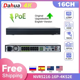 Original Dahua NVR 16CH 4K CCTV Recorder POE NVR5216-16P-4KS2E Network Video Surveillance Tripwire Intrusion Face Detection