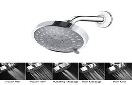 Bath Accessory Set Five Settings Highpressure Boosting Water Shower Heads With Adjustable Metal Swivel Ball Joints Provide Excell5923622