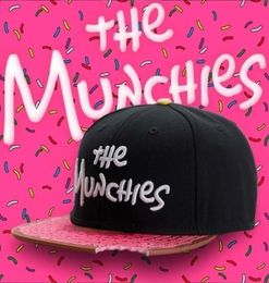 The Munchies Baseball Cap Snacks Pink Snapback Men Women Adult Hip Hop Golf Caps Outdoor Casual Sun Hats Bone1616040