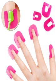 Whole 26Pcsset 10 Size Nail Form Set Manicure Tool Protector Uv Gel Nail Polish Model Spill Proof Creative Nail Art6327651