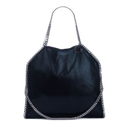 Women Fashion Shopping Bag Big Size 37cm Stella Mccartney Soft PVC Leather Lady Handbag with Purse 2373