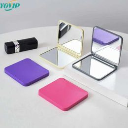 Compact Mirrors 1Pc Makeup Mirror Square Portable Cute Girl Gift Hand Mini Pocket Double sided Multi color Q240509