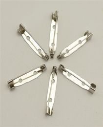 1000pcs 25mm Safety Lock Back bar Pin DIY brooch base Dual Brooch Back Base With Safety Pin use for brooch and hair jewelry6471180