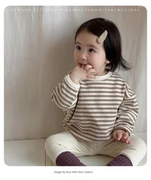Clothing Sets Children's Set Spring Korean Wear Baby Stripe T-shirt With Leggings Two Piece Clothes
