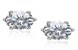 Sterling Silver S925 2CT Pair Moissanite Diamond Earring Wedding Engagement Earrings Brilliant Cut DVVS1 Women Gift Hip Hop3686561