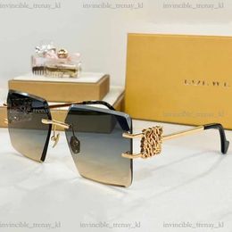 Women Frameless Square Sunglasses Hw2057 New Women Designer Metal Sunglasses Top Quality Uv400 Lens Lens Legs Gold Metal Logo Luxury Designer Glasses 965