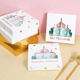 3Pcs Gift Wrap Eid Mubarak Gift Box Cake Candy Box Ramadan Decoration for Home 2024 Islamic Muslim Party Supplies Eid Al-fitr Ramadan Kareem