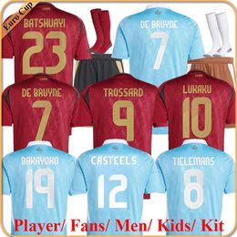 24 25 Belgium Soccer Jerseys DE BRUYNE LUKAKU TROSSARD 2024 Euro Cup National Team Football Shirt 2025 Men Kids Kit Set Home Away Train TIELEMANS BAKAYOKO CARRASCO