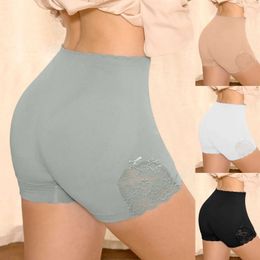 Women's Shorts WomenS Shorts Underwear Hot Pants Boxer Shorts High Waist Belly Shrinking Hip Lifting Plus Size Anti Fading Lace Bottoming Y240504