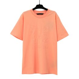 Thread Line Letters Loose Men Women T-shirt Short Sleeve Summer Cotton Tee Shirts Couple Clothing