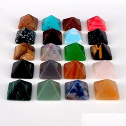 Party Favour Pyramid Gemstone Natural Stone Crystal Quartz Healing Crystals Point Chakra Home Office Decoration Crafts Drop Delivery Ga Dhrxm