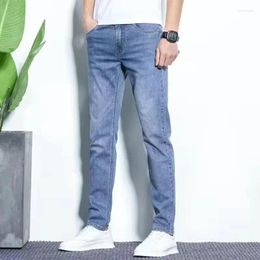 Men's Jeans 2024 Stretch Korean Fashion Slim Fit Small Leg Baggy Casual Streetwear Hip Hop Denim Trousers