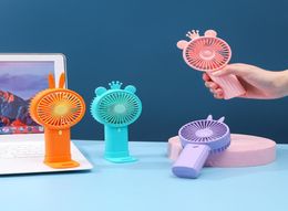 Mini Fan Cute Portable Handheld USB Chargeable Desktop Summer Cooler For Outdoor Office Desk Stand Fans9498689