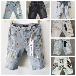 short Purple Jeans short mens designer mens shorts jeans straight holes casual summer Night club blue Ksubi Jeans Women's shorts luxury purple brand jeans