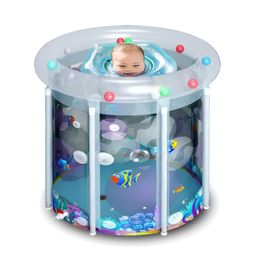 Inflatable Baby Bathtub Babies Folding Bathtubs Swimming Pool Water Infant Inflatable Portable Bathtub 240422