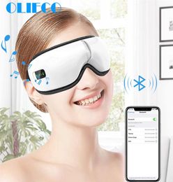Rechargeable Eye Therapy Massager Electric Bluetooth Music Eye Massage SPA Collapsible Air Pressure Heating Eye Fatigue Relieve CX1866594