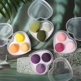 YG17 Makeup Tools 3 heart-shaped makeup sponge beauty egg cosmetics puff soft foundation sponge powder puff womens makeup accessories beauty tools d240510