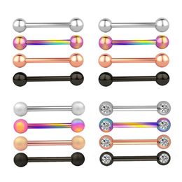 Nipple Rings 2Pcs 14G Sexy Crystal Barbell Dangle Nipple Rings Shields Bars Piercings Clear Colorful Piercing Nipple for Women Body Jewelry Y240510