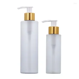 Storage Bottles 25pcs Plastic Bottle Frost PET 100ML150ML 200ML Empty Cosmetic Packaging Gold Lotion Pump Shampoo Shower Gel Refillable