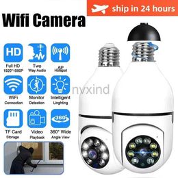 IP Cameras 2.4G 5G WiFi E27 bulb monitoring IP camera night vision wireless home 2MP CCTV security camera 4x digital zoom video Indoo d240510