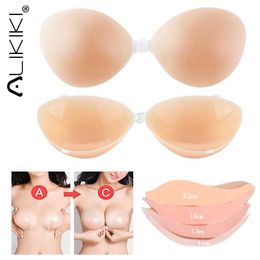 Breast Pad lift soft cushion cover reusable silicone adhesive bra push ups invisible chest tape breast petal patch Q240509